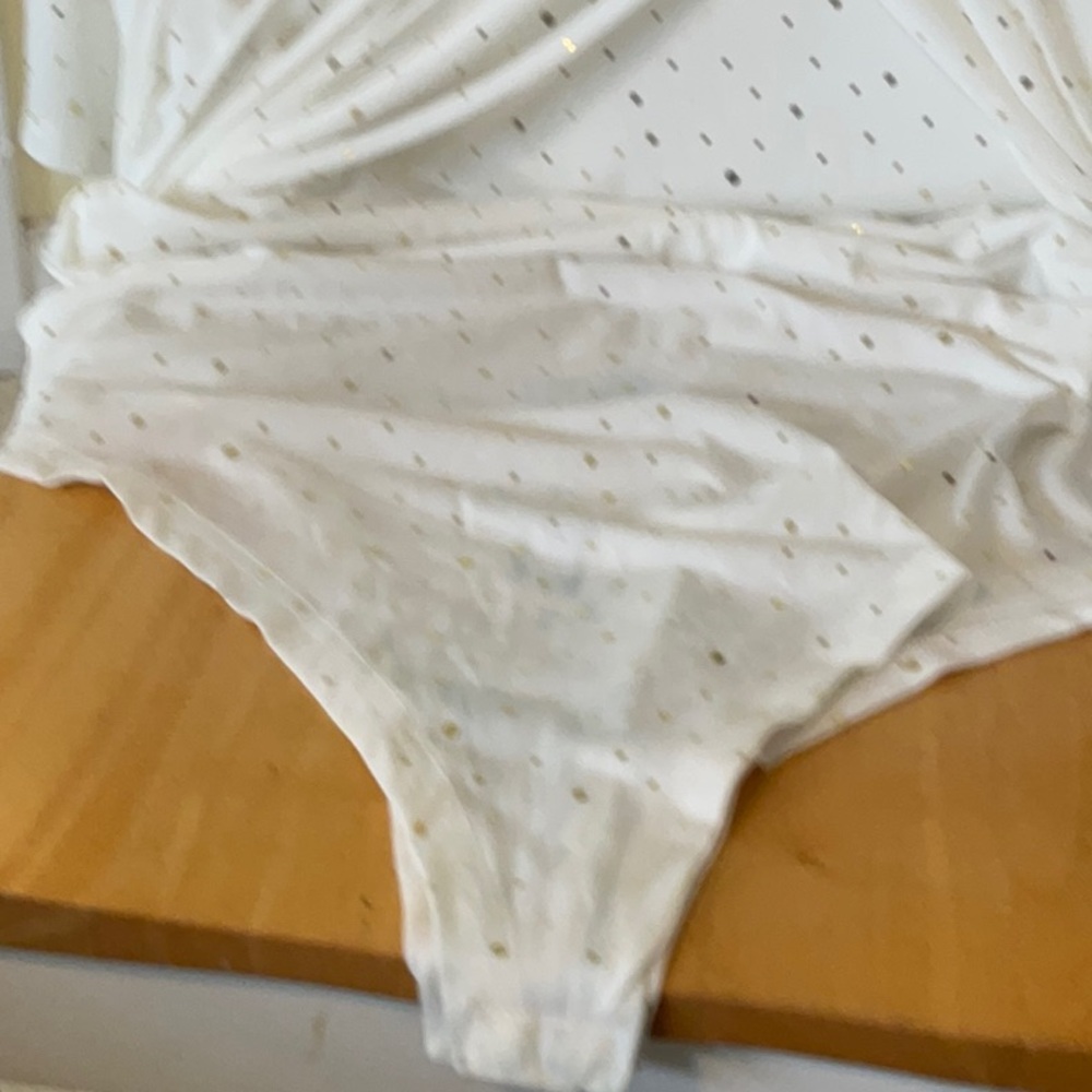 White Fringe Bodysuit - Picture 3 of 4